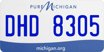 MI license plate DHD8305