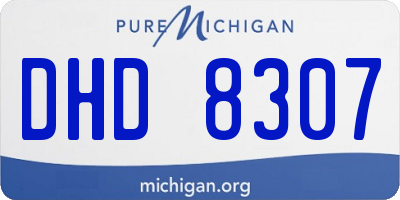 MI license plate DHD8307