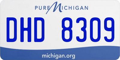 MI license plate DHD8309