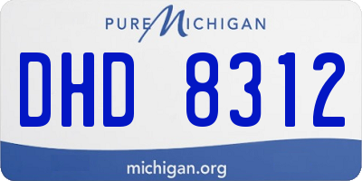 MI license plate DHD8312