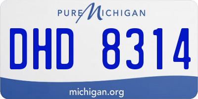 MI license plate DHD8314