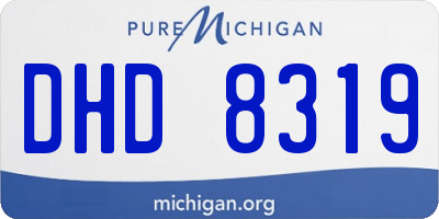 MI license plate DHD8319
