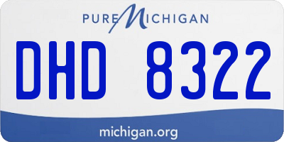 MI license plate DHD8322