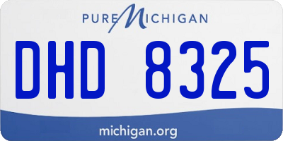 MI license plate DHD8325