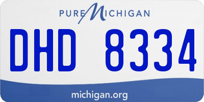 MI license plate DHD8334