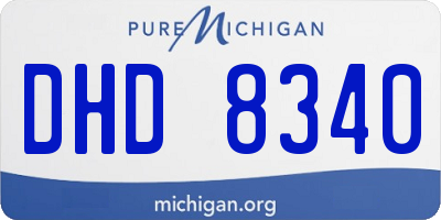 MI license plate DHD8340