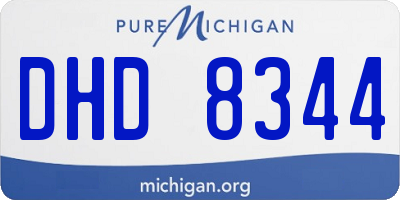MI license plate DHD8344