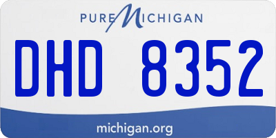 MI license plate DHD8352