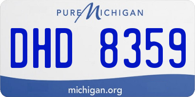 MI license plate DHD8359