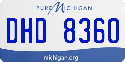 MI license plate DHD8360