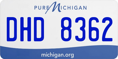 MI license plate DHD8362