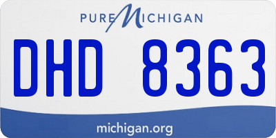 MI license plate DHD8363