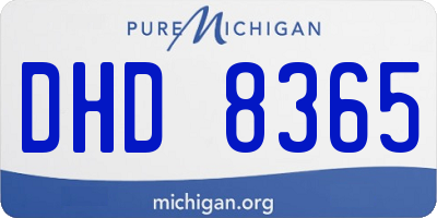 MI license plate DHD8365