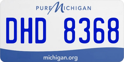 MI license plate DHD8368