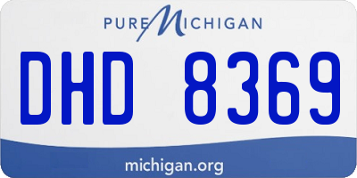 MI license plate DHD8369