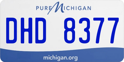 MI license plate DHD8377