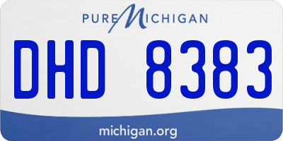 MI license plate DHD8383