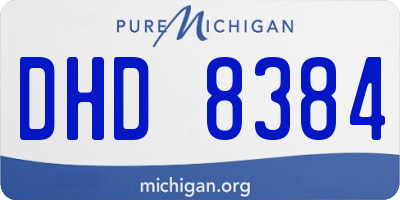 MI license plate DHD8384