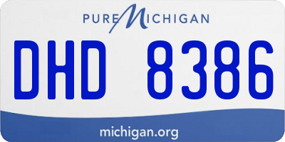 MI license plate DHD8386