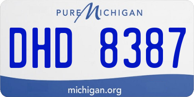 MI license plate DHD8387