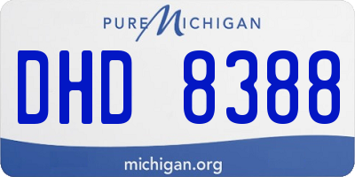 MI license plate DHD8388