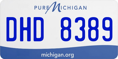 MI license plate DHD8389