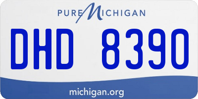MI license plate DHD8390