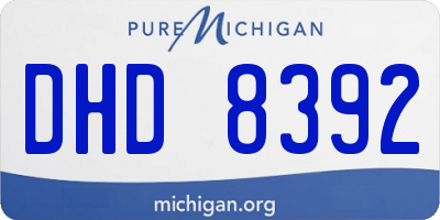 MI license plate DHD8392