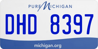 MI license plate DHD8397