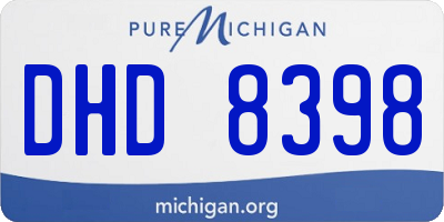 MI license plate DHD8398