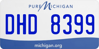 MI license plate DHD8399