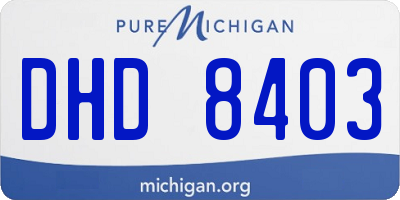 MI license plate DHD8403