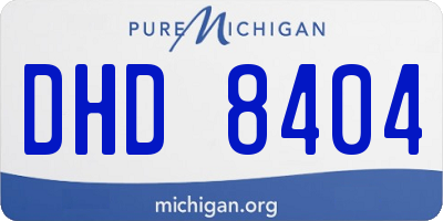 MI license plate DHD8404