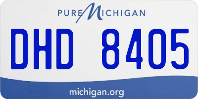 MI license plate DHD8405