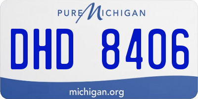 MI license plate DHD8406