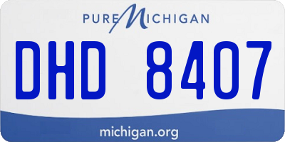 MI license plate DHD8407