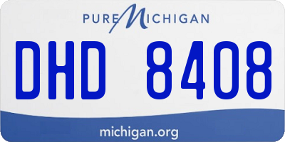 MI license plate DHD8408