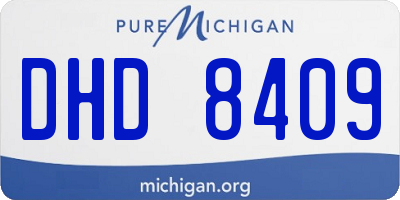 MI license plate DHD8409