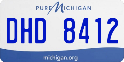 MI license plate DHD8412