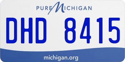 MI license plate DHD8415