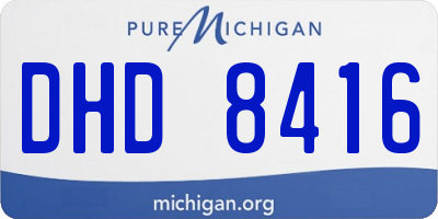 MI license plate DHD8416