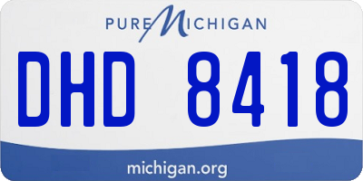 MI license plate DHD8418