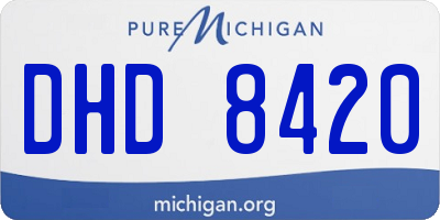 MI license plate DHD8420