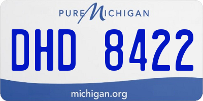 MI license plate DHD8422