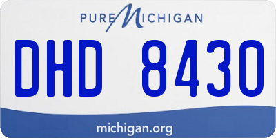 MI license plate DHD8430