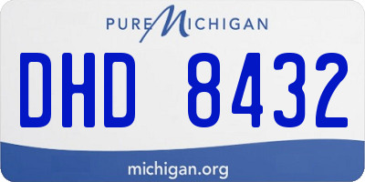 MI license plate DHD8432