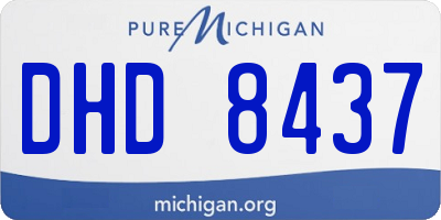 MI license plate DHD8437