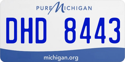 MI license plate DHD8443
