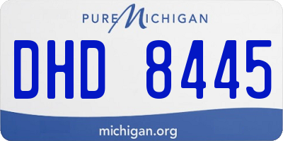 MI license plate DHD8445