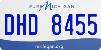 MI license plate DHD8455